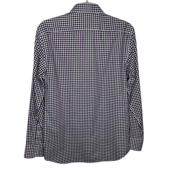 Banana‎ Republic Mens Shirt Size S No Iron Plaid Purple - Picture 3 of 7